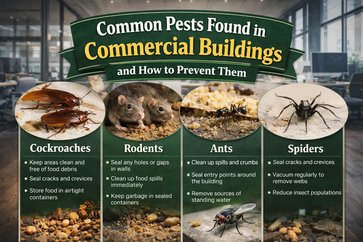 Common Pests Found in Commercial Buildings and How to Prevent Them
