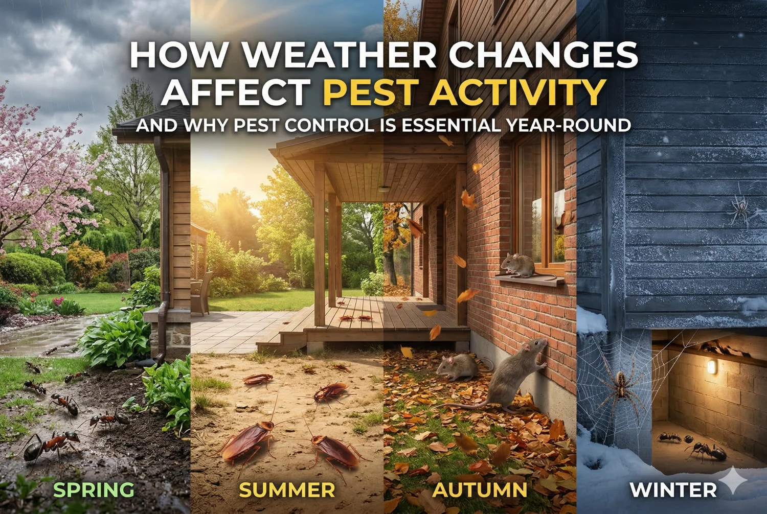 How Weather Changes Affect Pest Activity and Why Pest Control is Essential Year-Round